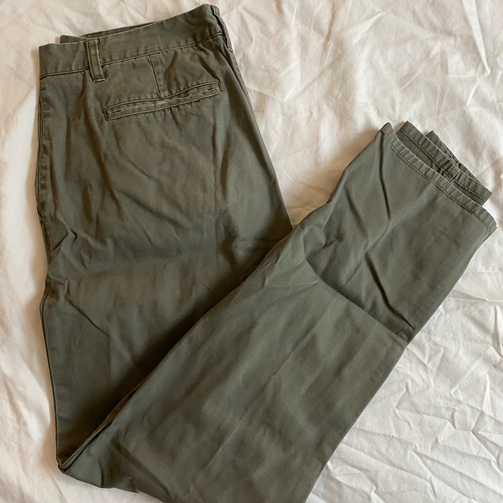 Bonobos dark green slim fit chino pants
